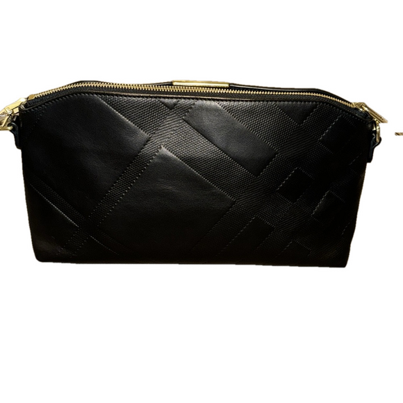 BURBERRY SMOOTH LEATHER CHECK SMALL CHICHESTER CLUTCH Bag - Picture 2 of 8